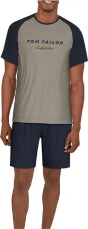 TOM TAILOR Schlafanzug Herren Pyjama kurz