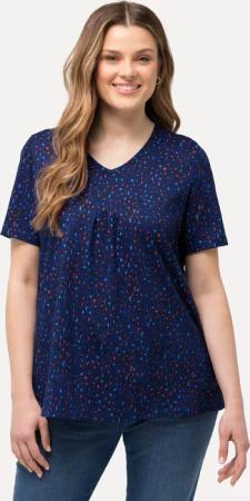 Ulla Popken T-Shirt T-Shirt Zierfalten A-Linie