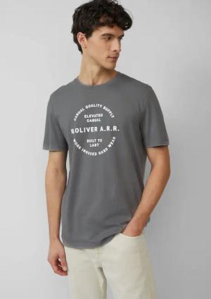 s.Oliver Kurzarmshirt T-Shirt mit Artwork Artwork