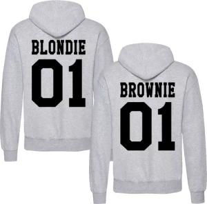 Couples Shop Kapuzenpullover Blondie & Brownie