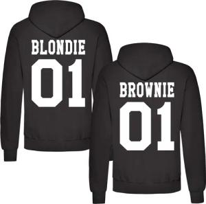 Couples Shop Kapuzenpullover Blondie & Brownie