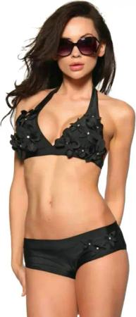 Samegame Triangel-Bikini Triangel Blümchen-Bikin Set mit