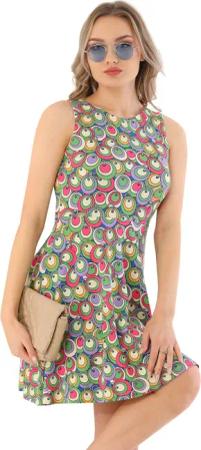 Bongual Jerseykleid Sommerkleid ohne Ärmel mit