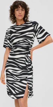 s.Oliver Minikleid Kleid mit Rundhalsausschnitt Reißverschluss