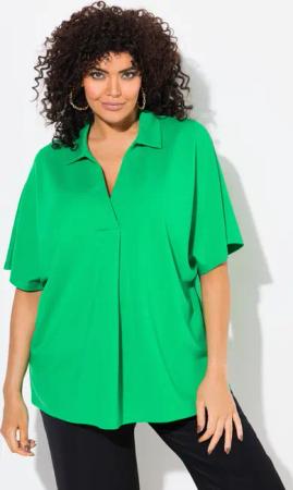 Ulla Popken Sweatshirt Sweatshirt Oversized Hemdkragen