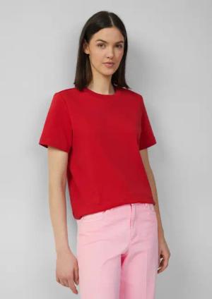 s.Oliver Kurzarmshirt T-Shirt aus Interlockjersey mit