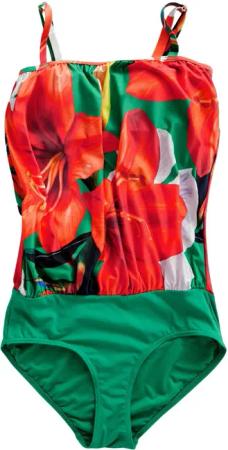Next Badeanzug Figurformender Blouson-Badeanzug mit Print
