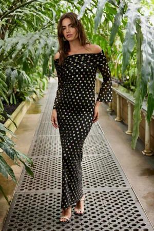 Next Maxikleid Trägerloses Maxikleid aus Netzstoff