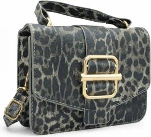Eyecatcher Handtasche Glamour Leoparden-Handtasche mit goldener