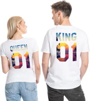 Couples Shop T-Shirt KING & QUEEN