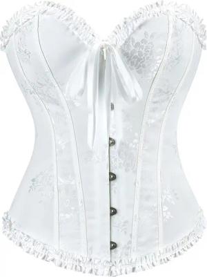 Refttenw Corsage Damen-Korsett Vintage Jacquard Bustiers