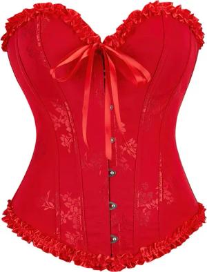 Refttenw Corsage Damen-Korsett Vintage Jacquard Bustiers