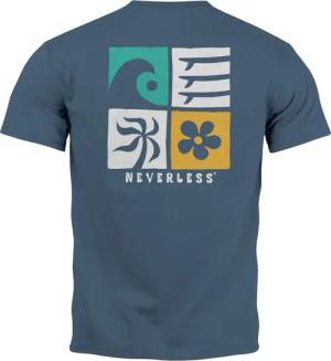 Neverless Print-Shirt Herren T-Shirt Backprint Surfing