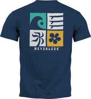 Neverless Print-Shirt Herren T-Shirt Backprint Surfing