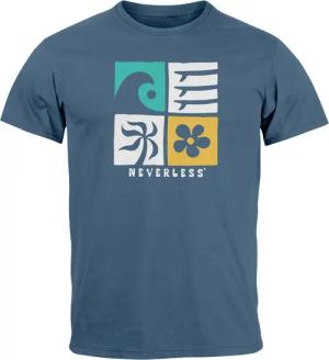 Neverless Print-Shirt Herren T-Shirt Surfing Icons