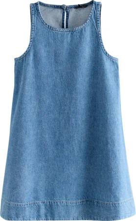 Next Jeanskleid Minikleid mit Ringerrücken aus
