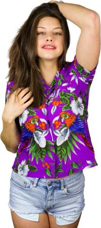 King Kameha Hawaiihemd Cherryparrot Funky Hawaiibluse