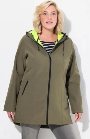 Ulla Popken Softshelljacke HYPRAR Long-Softshelljacke wasserabweisend