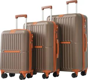 MODFU Trolleyset Hartschalenkoffer-Set, Hartschalen-Trolley, 4 Rollen,