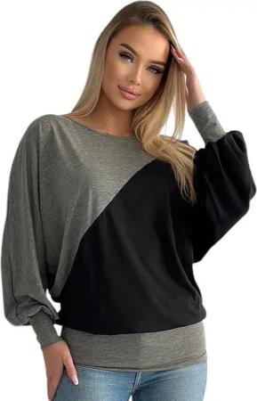 Mississhop Fledermauspullover Damen Bluse Longshirt Tunika