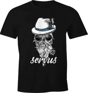 MoonWorks Print-Shirt Herren T-Shirt Totenkopf Filzhut