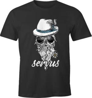 MoonWorks Print-Shirt Herren T-Shirt Totenkopf Filzhut