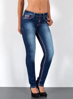 ESRA Straight-Jeans Damen Straight Jeans mit