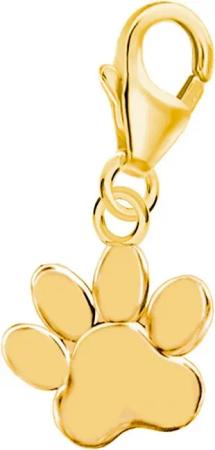 Goldene Hufeisen Charm-Einhänger Pfote Karabiner Charm