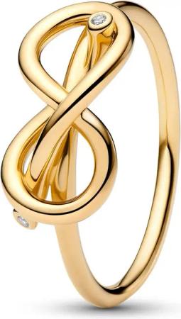 Pandora Fingerring Unendlichkeitsknoten Goldfarben