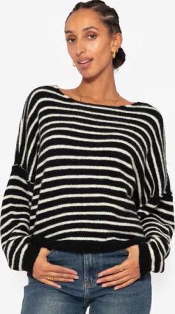 SASSYCLASSY Strickpullover Gestreiften Oversize Damen mit