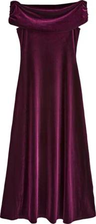 Next Maxikleid Schulterfreies Maxikleid aus Samt