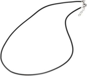 Guru-Shop Silberkette Kautschuckband 2 mm mit