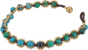Guru-Shop Fußkette Fußkette Makramee mit Glöckchen,