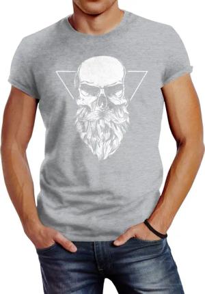 Neverless Print-Shirt Herren T-Shirt Totenkopf mit