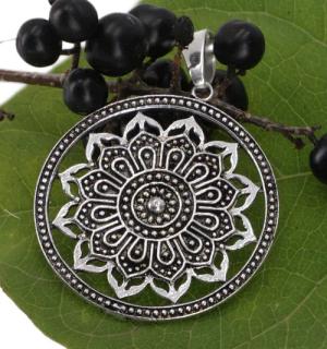 Guru-Shop Kettenanhänger Amulett Mandala, Kettenanhänger Boho