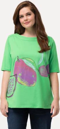 Ulla Popken T-Shirt T-Shirt Früchte U-Boot-Ausschnitt