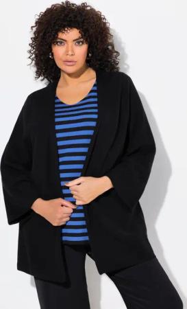 Ulla Popken Strickjacke Strickjacke A-Linie offene