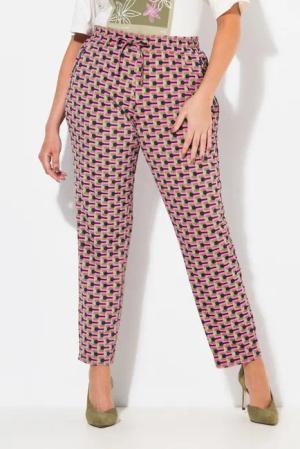 Ulla Popken Schlupfhose Jerseyhose bedruckt Zipptaschen