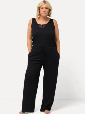 Ulla Popken Overall Jumpsuit Spitze V-Ausschnitt