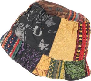 Guru-Shop Strickmütze Sommerhut,Patchwork Schlapphut, Fischerhut,..