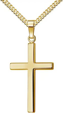 JEVELION Kreuzkette Kreuz Anhänger 333 Gold