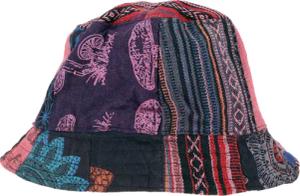 Guru-Shop Strickmütze Sommerhut,Patchwork Schlapphut, Fischerhut,..