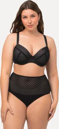 Ulla Popken Soft-BH Bügel-BH Samt-Karo Mesh