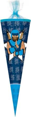 Nestler Schultüte NINJA BLAU, Zuckertüte 85cm