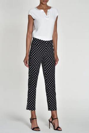 ROBELL Stretch-Hose BELLA09 Bengaline Punkte Print