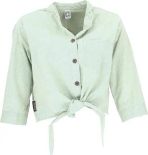 Guru-Shop Longbluse Boho Blusentop zum Binden,