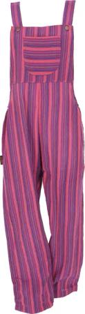 Guru-Shop Relaxhose Luftige Latzhose, gestreifter Ethno