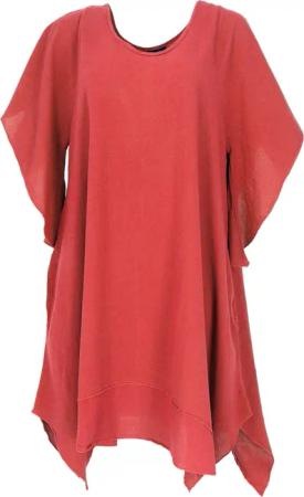 Guru-Shop Midikleid Plus Size Kleid, Hängerchen,