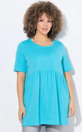 Ulla Popken Longshirt T-Shirt A-Linie elastische