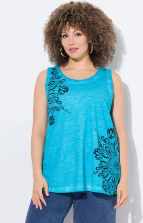 Ulla Popken Longtop Top Mandalas A-Linie